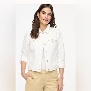 J. Crew Classic White Jean Jacket